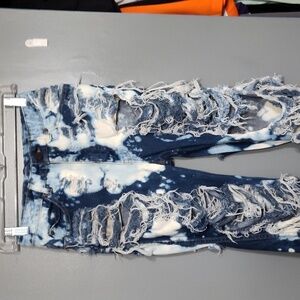 Calvin Klein jeans beyond distressed extreme distressed size8 highrise